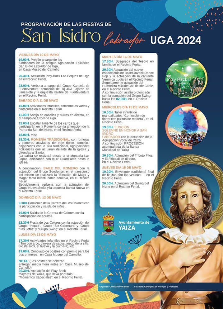 Noticias Yaiza | Uga invita a sus fiestas patronales de San Isidro Labrador