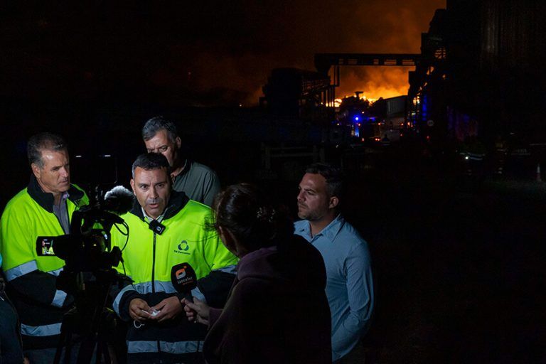 Incendio en el Vertedero de Zonzamas