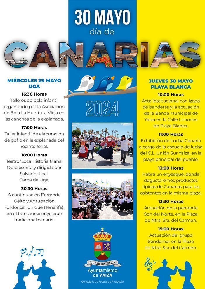 Noticias Yaiza | Folklore, teatro y música engalanan la celebración del Día de Canarias en Yaiza