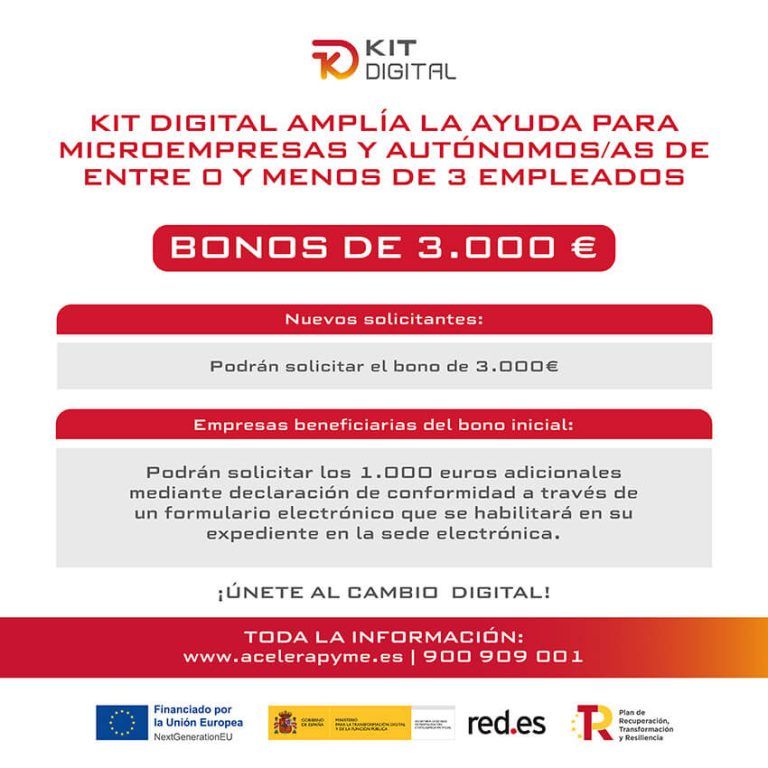 Noticias | Las empresas de menos de 3 trabajadores pueden pedir su bono digital de 3.000 euros a partir de hoy
