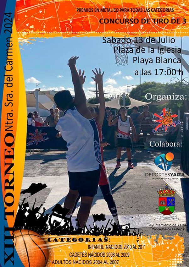 Noticias Playa Blanca | El Club de Baloncesto Tinyala abre inscripciones para el Torneo 3x3 Fiestas del Carmen 2024