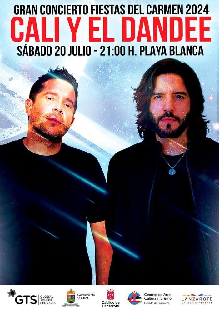 Noticias Yaiza | Cali y El Dandee actúan este sábado 20 de julio en Playa Blanca