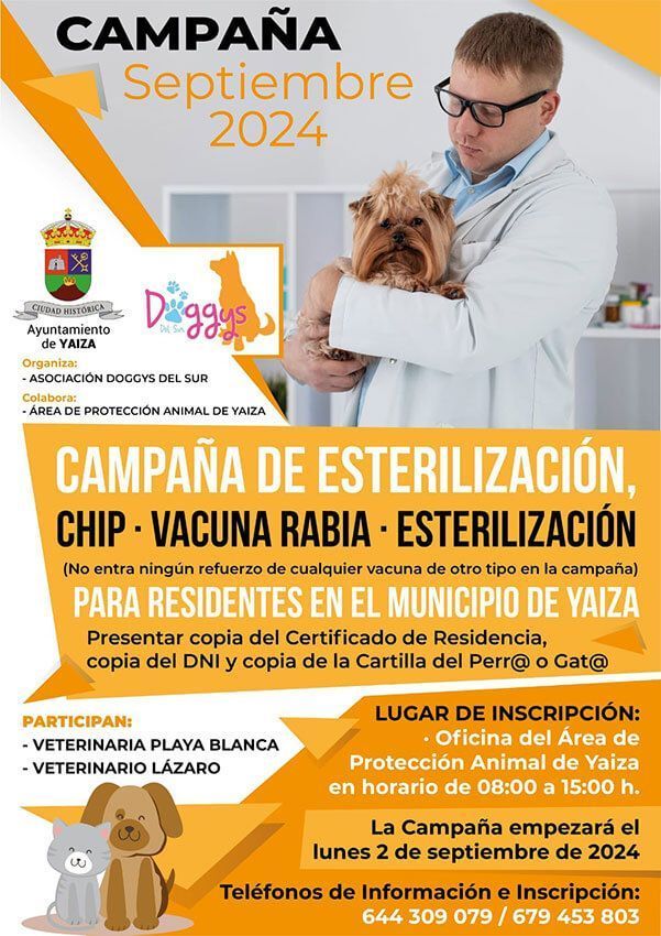 Noticias Yaiza | En marcha una nueva campaña de esterilización, vacuna de rabia y chip para mascotas en Yaiza