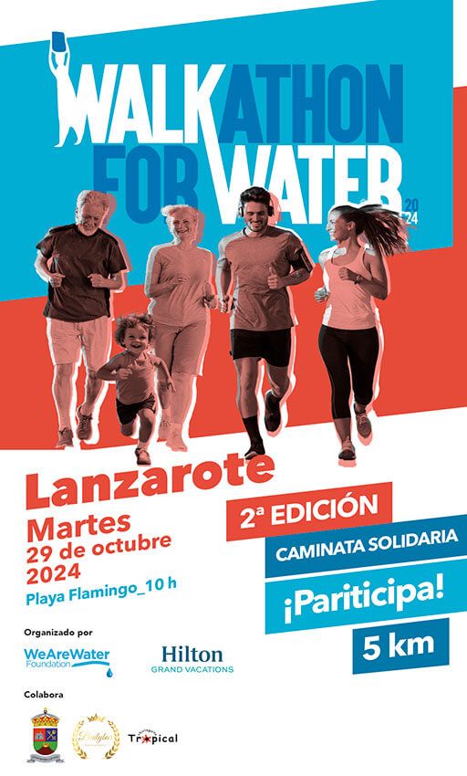 Cartel Walkathon for water Lanzarote
