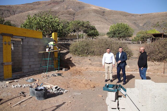 Noticias Yaiza | Avanzan las obras de mejora del merendero de La Degollada