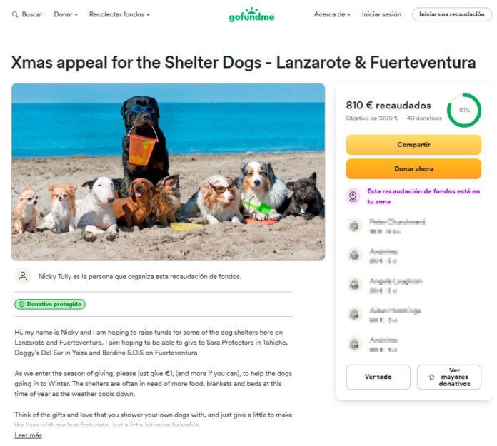Noticias Playa Blanca | Un vecino de Yaiza lanza una colecta navideña de ayuda a refugios de perros en Lanzarote y Fuerteventura