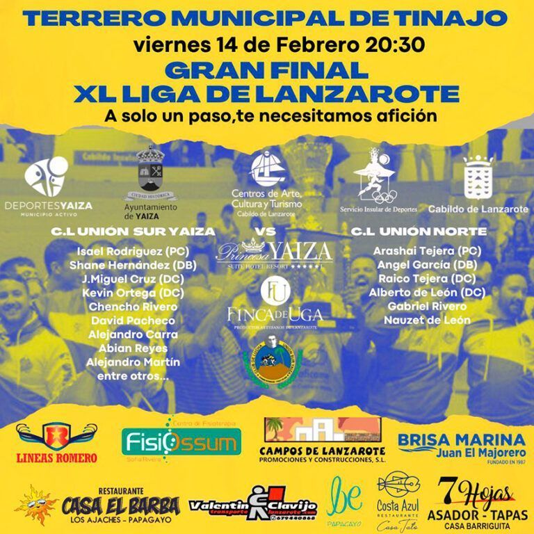 Noticias Yaiza | Unión Sur Yaiza y Unión Norte Overcame disputan este viernes la Gran Final de la Liga XL Cabildo de Lanzarote de Lucha Canaria