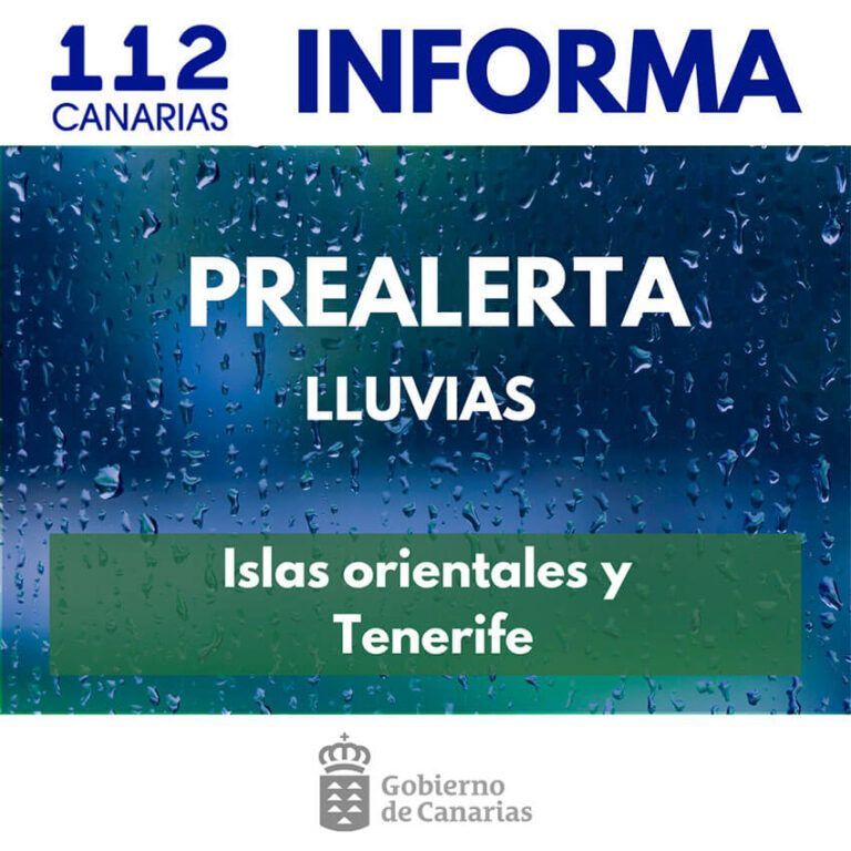 Noticias | Declara la prealerta por lluvias en las islas orientales y Tenerife