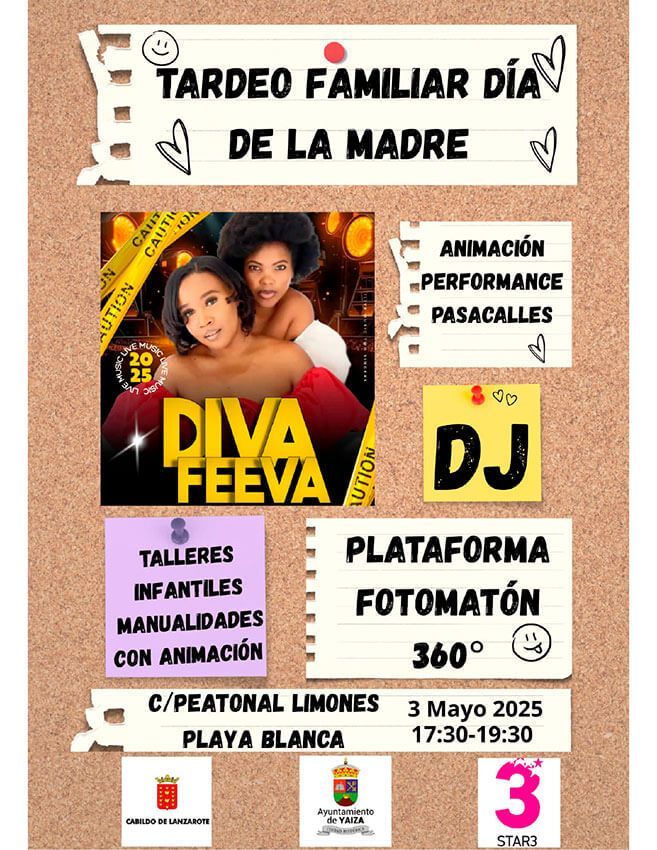 Noticias Playa Blanca | Playa Blanca invita este sábado 3 de mayo a su tardeo familiar con motivo del Día de la Madre