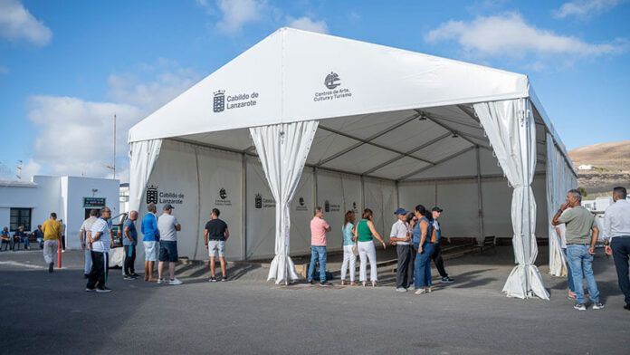 Carpa bola canaria Uga Noticias Yaiza | El Cabildo instala una carpa en la cancha de bola canaria de Uga