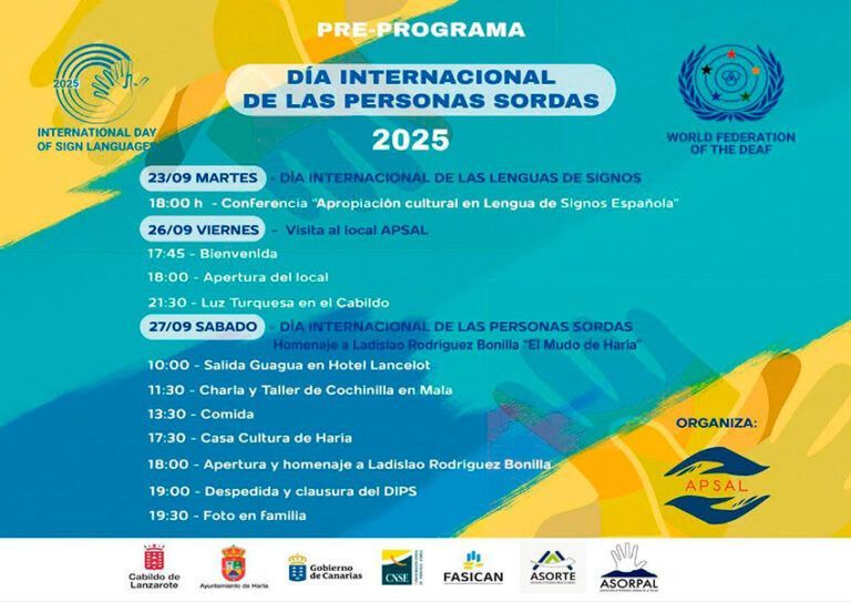Noticias | Cabildo y APSAL conmemoran el Día Internacional de las Personas Sordas con un programa de actividades