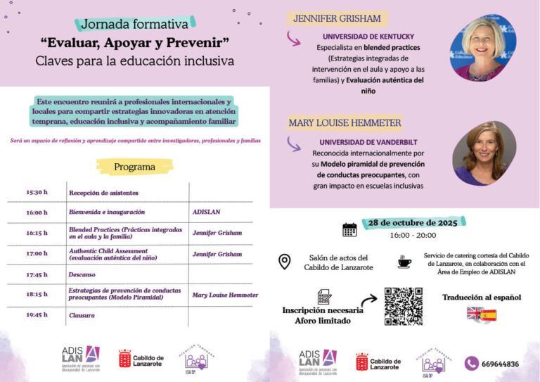 Noticias | El Cabildo acoge una jornada formativa para fomentar el desarrollo infantil y la inclusión en contextos educativos
