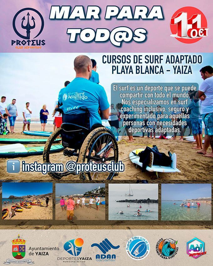 Noticias Playa Blanca | Playa Blanca acoge este fin de semana formación gratuita en deportes acuáticos adaptados