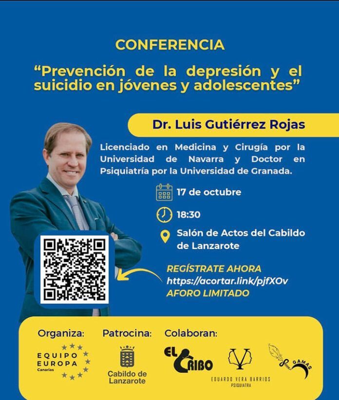 Noticias | El psiquiatra Luis Gutiérrez Rojas dará una conferencia sobre la prevención de la depresión y el suicidio en jóvenes