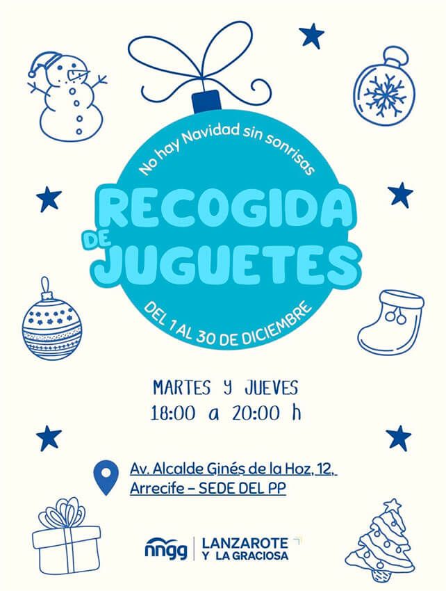 Noticias | Nuevas Generaciones de Lanzarote inicia su tradicional campaña de recogida de juguetes para que ninguna familia se quede sin Navidad