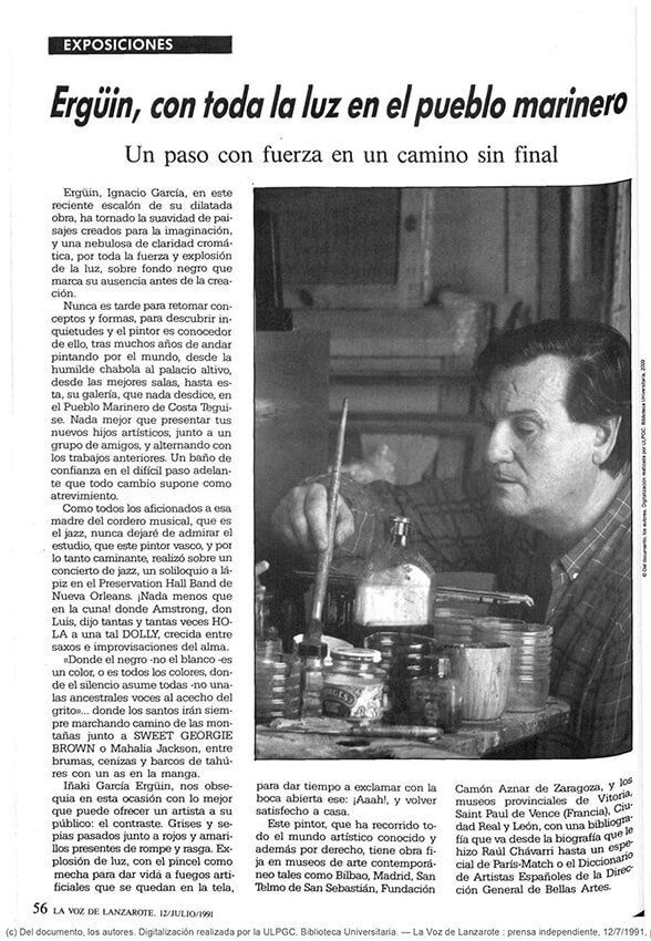 Fallece el pintor Iñaki García Ergüin a los 91 años