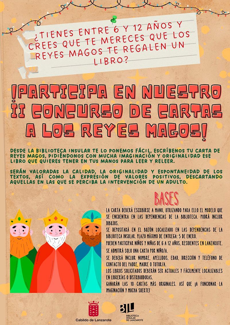La programación navideña de la Biblioteca Insular de Lanzarote incluye talleres, espectáculos de magia y un concurso literario