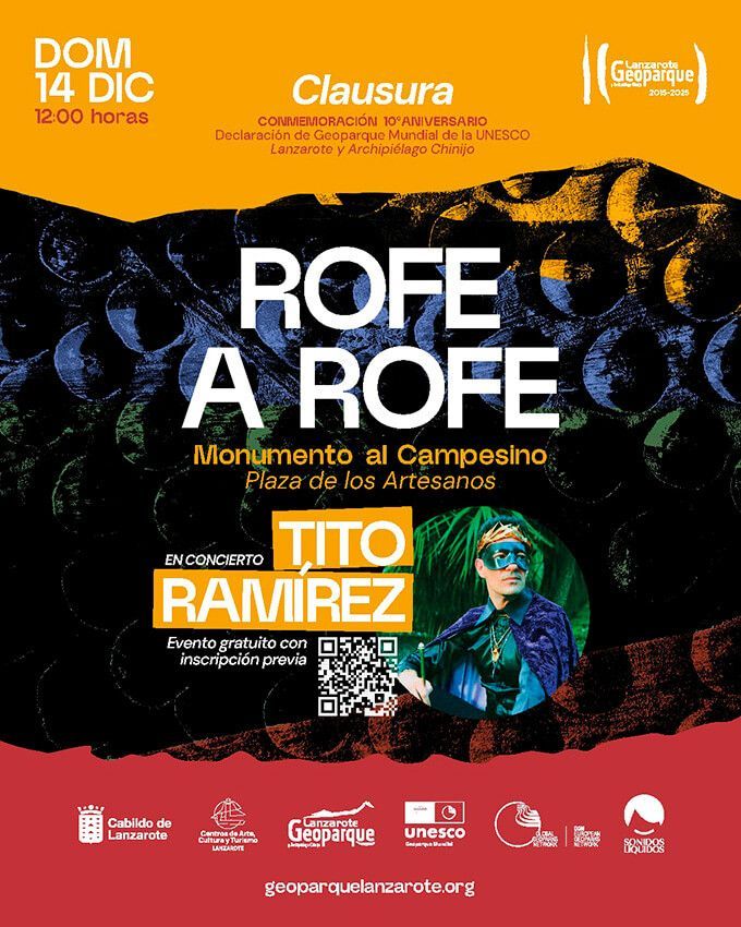Noticias | Lanzarote despide el X Aniversario del Geoparque con ‘Rofe a Rofe’, un homenaje a su identidad volcánica