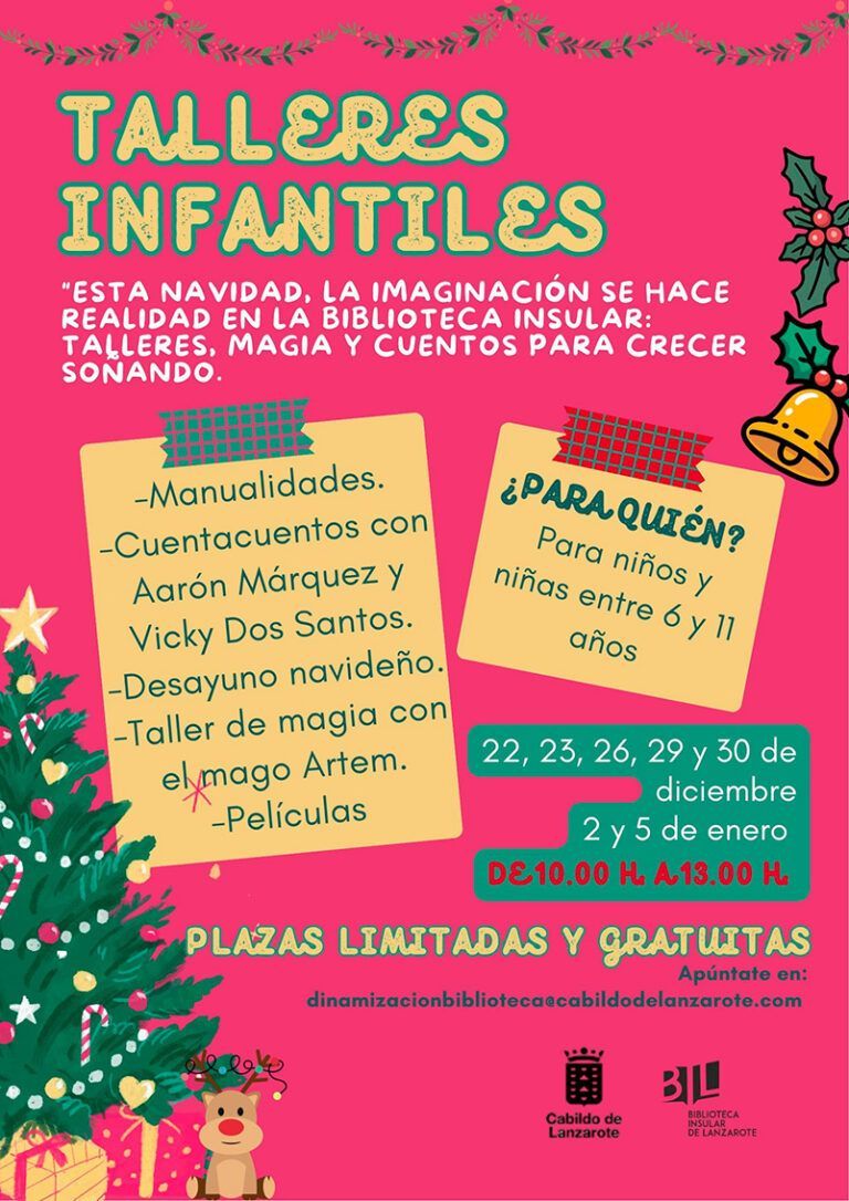 Noticias | La programación navideña de la Biblioteca Insular de Lanzarote incluye talleres, espectáculos de magia y un concurso literario