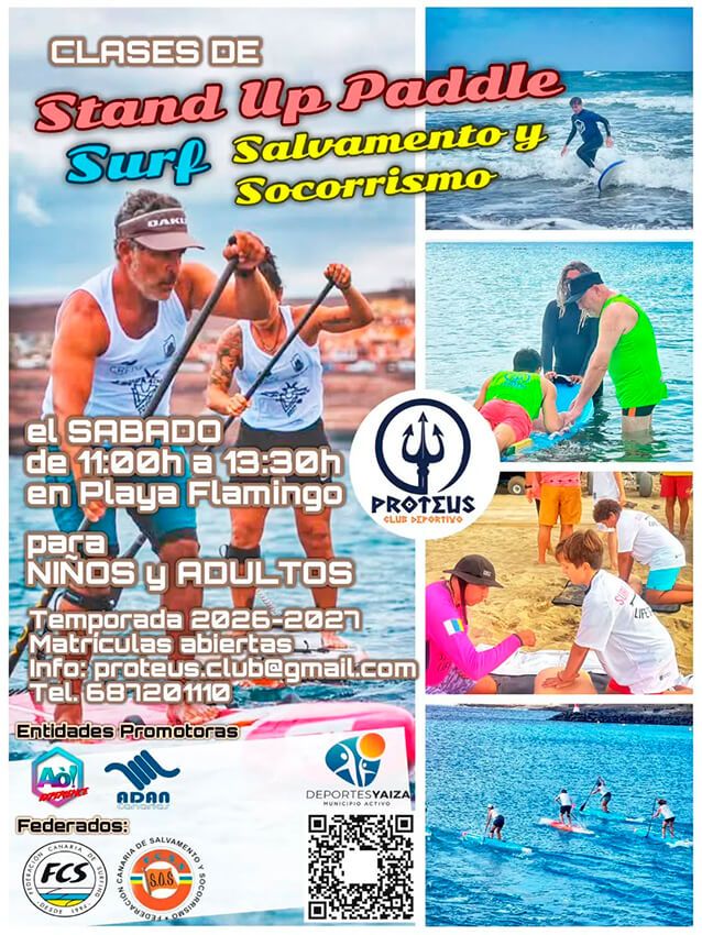 Noticias Playa Blanca | El Club Proteus invita este sábado a una jornada de puertas abiertas en Playa Flamingo para dar conocer su propuesta de cursos 2026-2027