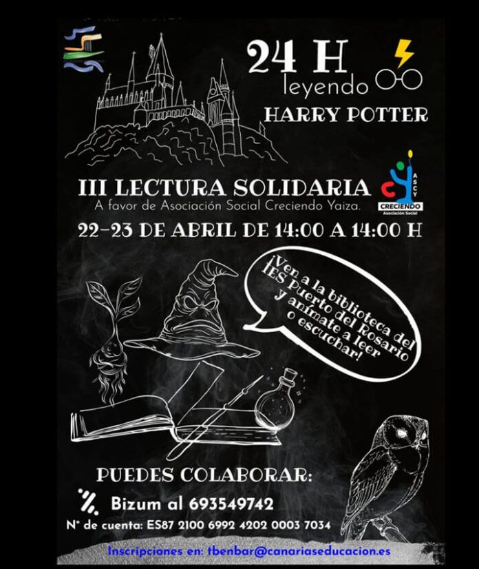 Noticias | El IES Puerto del Rosario celebra su III Lectura Solidaria de 24 horas ininterrumpidas a beneficio de la Asociación Creciendo