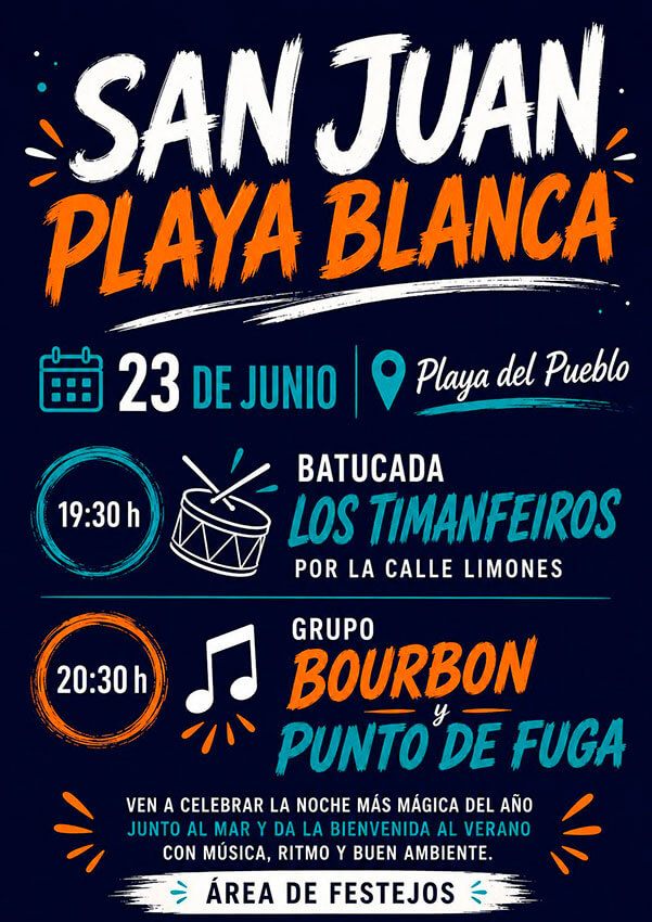 Noche de San Juan en Playa Blanca