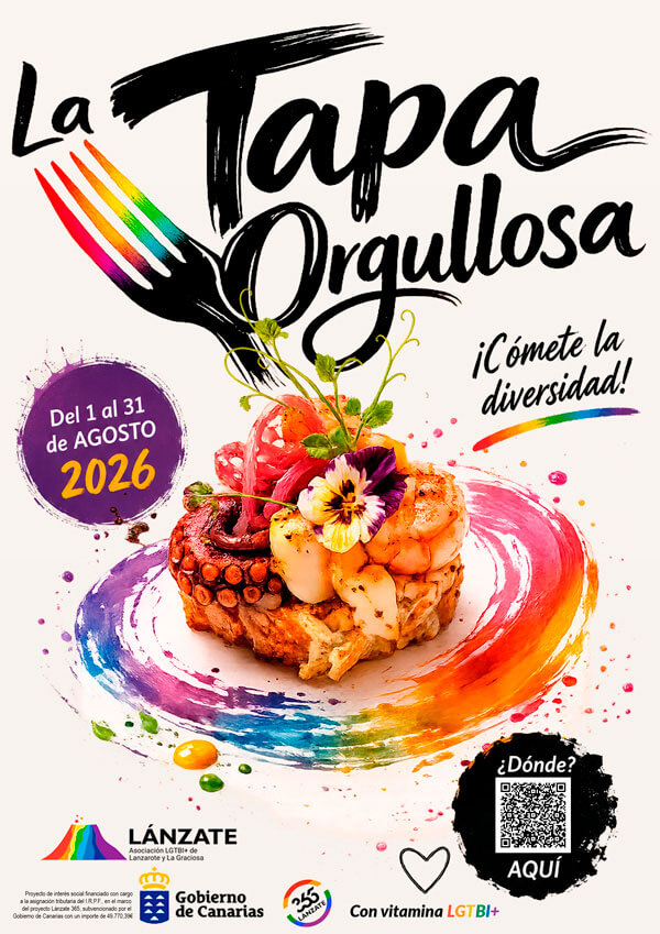 Noticias | La Asociación LGTBI+ Lánzate abre la convocatoria para la III edición de La Tapa Orgullosa de Arrecife