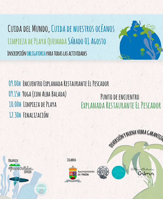 Limpieza de playa con voluntarios