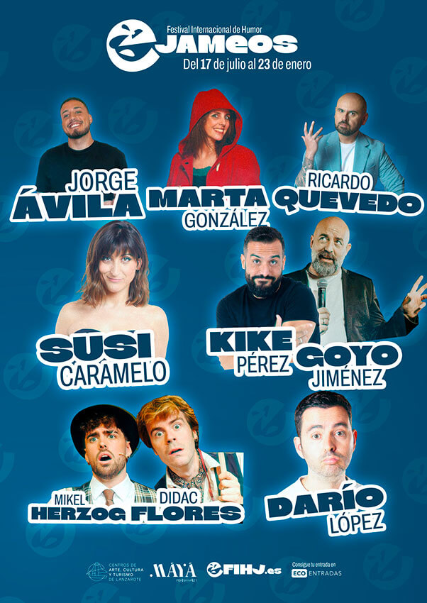 Noticias | El Festival Internacional de Humor Jameos reunirá en Lanzarote a las grandes figuras de la comedia entre julio de 2026 y enero de 2027