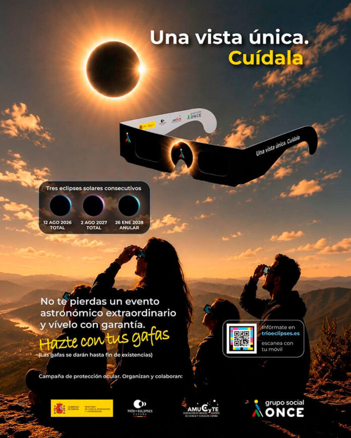 Cartel-eclipse Noticias | Turismo impulsa ocho Atalayas Cósmicas, a través del Museo Elder, para seguir el eclipse solar parcial