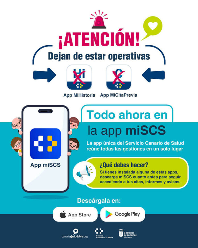 Infografía App miSCS Noticias | Adiós a MiCitaPrevia y MiHistoria: las gestiones del SCS se concentran ahora en miSCS