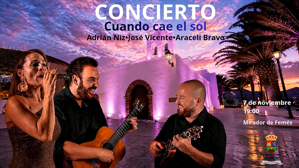 Concierto 'Cuando cae el sol' con Adrián Niz, José Vicente Pérez y Araceli Bravo.