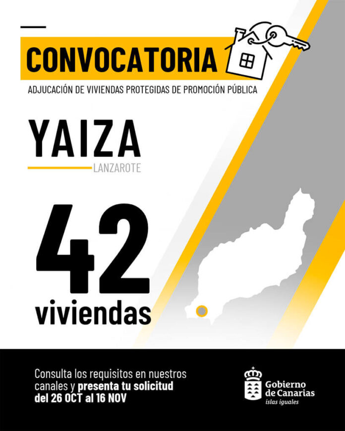Noticias Playa Blanca | Hoy lunes, 26 de octubre, abre el plazo para presentar las solicitudes de acceso a las 42 viviendas de alquiler asequible de Playa Blanca