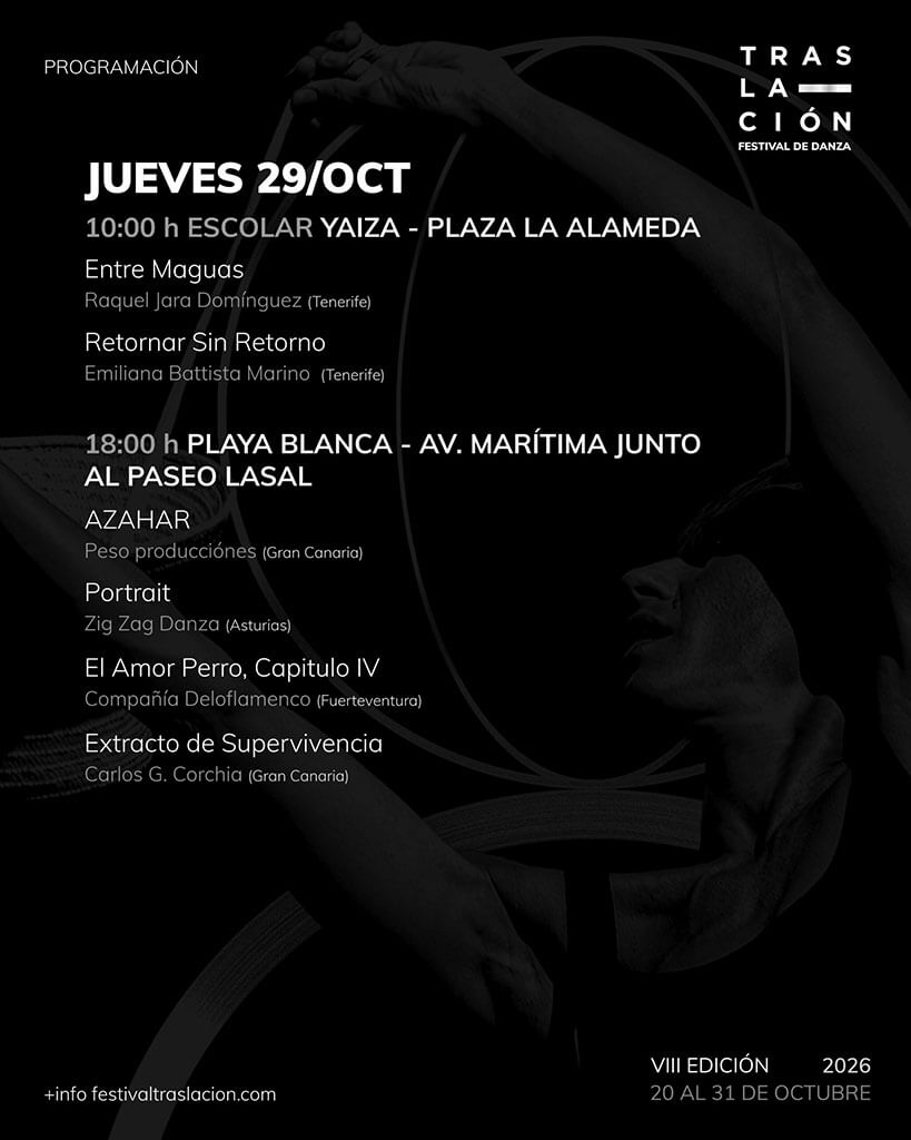 Festival de Danza Traslación en Yaiza y Playa Blanca.