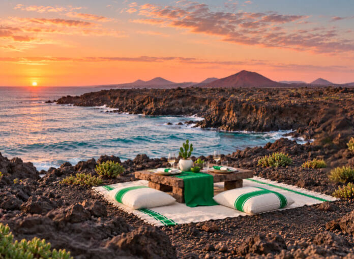 Foto mesa lista en lugar paradisíaco junto al mar y entre volcanes Noticias | De la tendencia a la experiencia: la FTL impulsa nuevos productos turísticos con Lanzarote Experience Lab