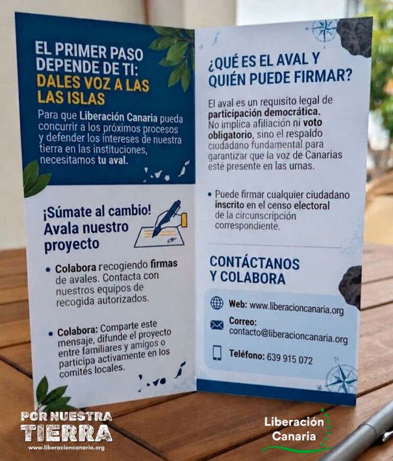Liberación Canaria sale a la calle para reunir los avales del 29N
